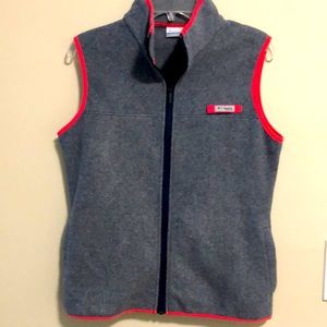 Columbia PFG Vest Gray Fleece SZ S Like New!